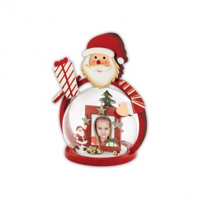 Christmas "Killian" Santa Novelty Dome Present with 35x45mm Frame - Red